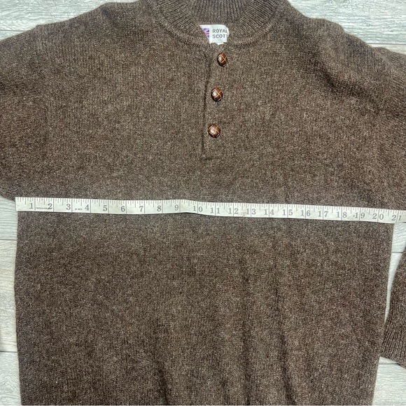 Royal Scott pure wool brown sweater size Xl - Picture 7 of 10